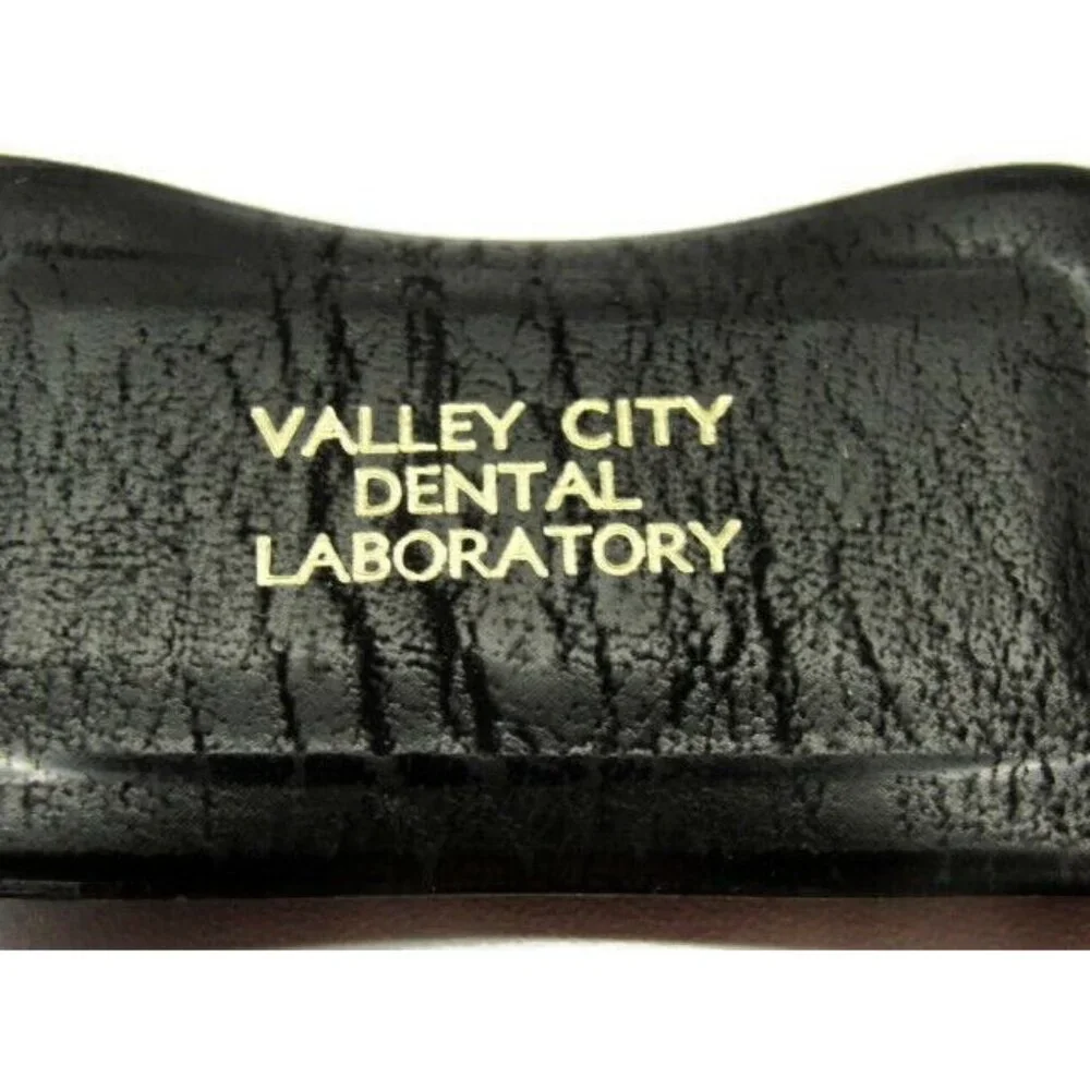 Money Clip Advertising Valley Dental Laboratory Vinyl Magnetic Black NWOT